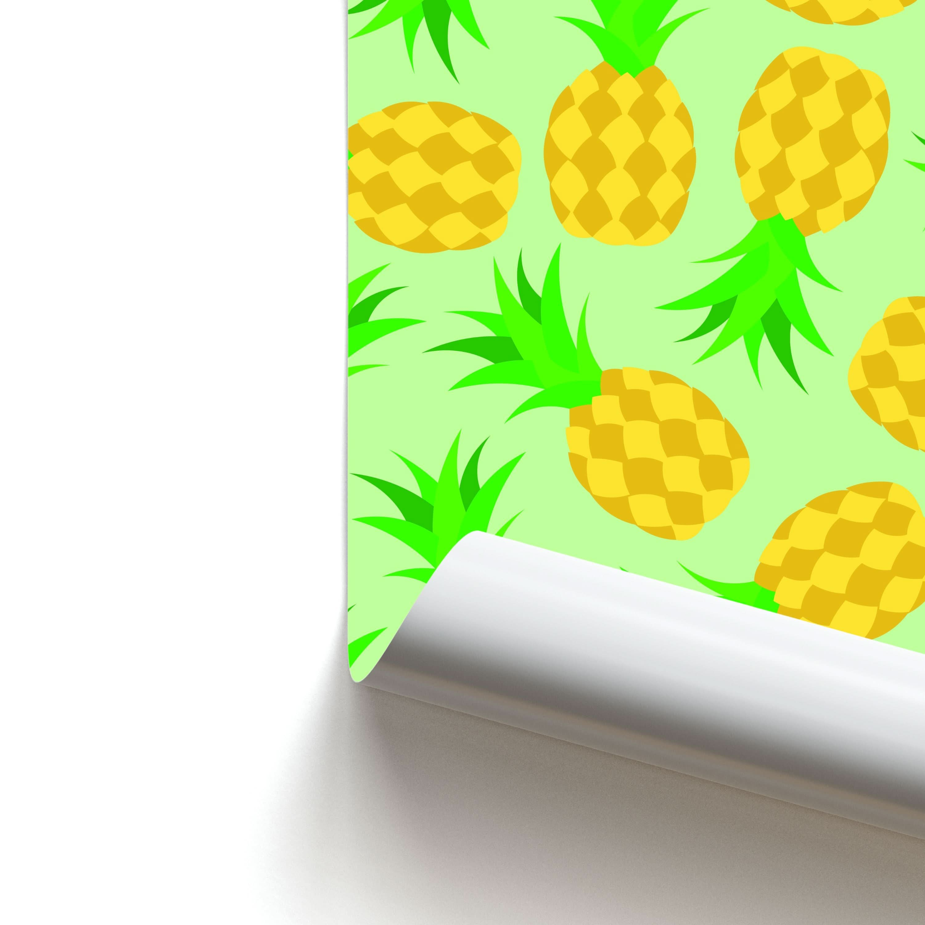 Pineapples Pattern Poster