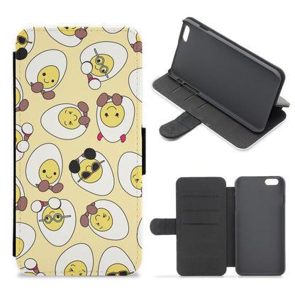 Egg Pattern - Plushy Flip / Wallet Phone Case