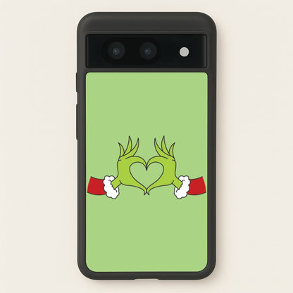 Christmas Green Heart Google Pixel 8a Case