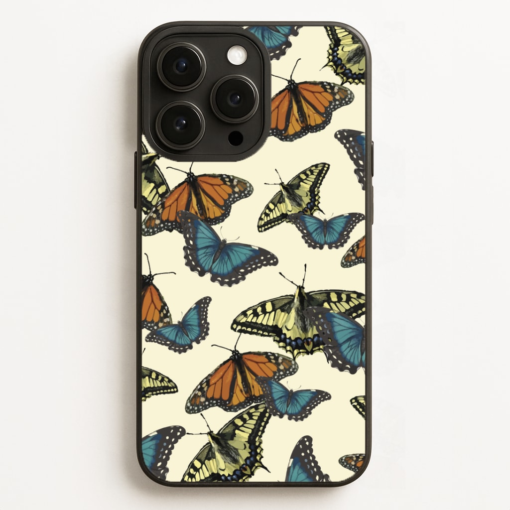 Butterfly Assortment Pattern Phone Case for iPhone, Samsung Galaxy and Google Pixel