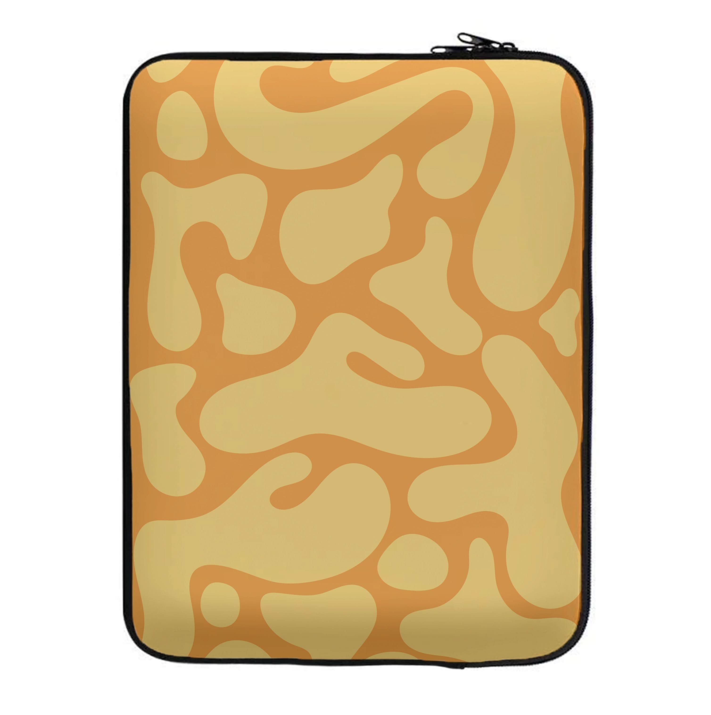 Yellow Blobs Abstract Pattern Laptop Sleeve