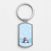 Cartoon Donkey Snowflakes Luxury Keyring 1