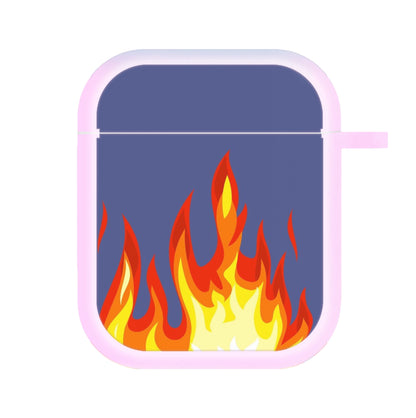 Dark Blue Flame AirPods Case