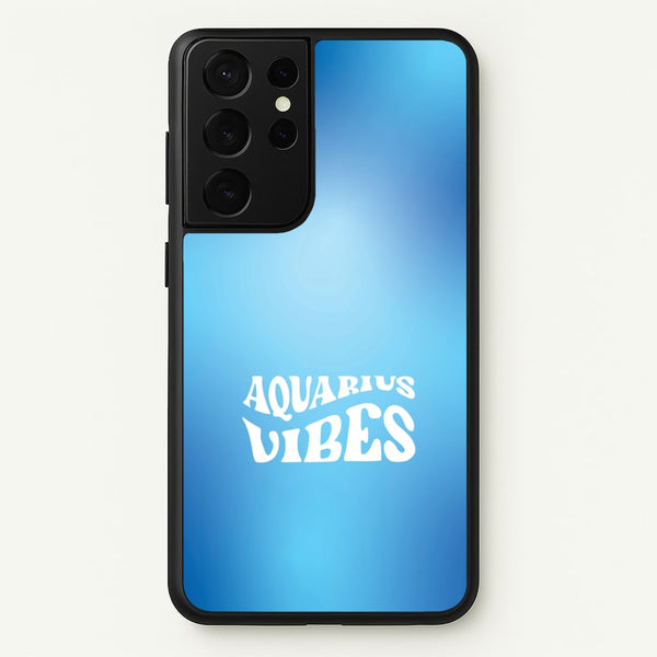 Aquarius Vibes Gradient Zodiac Galaxy S21 Ultra Case