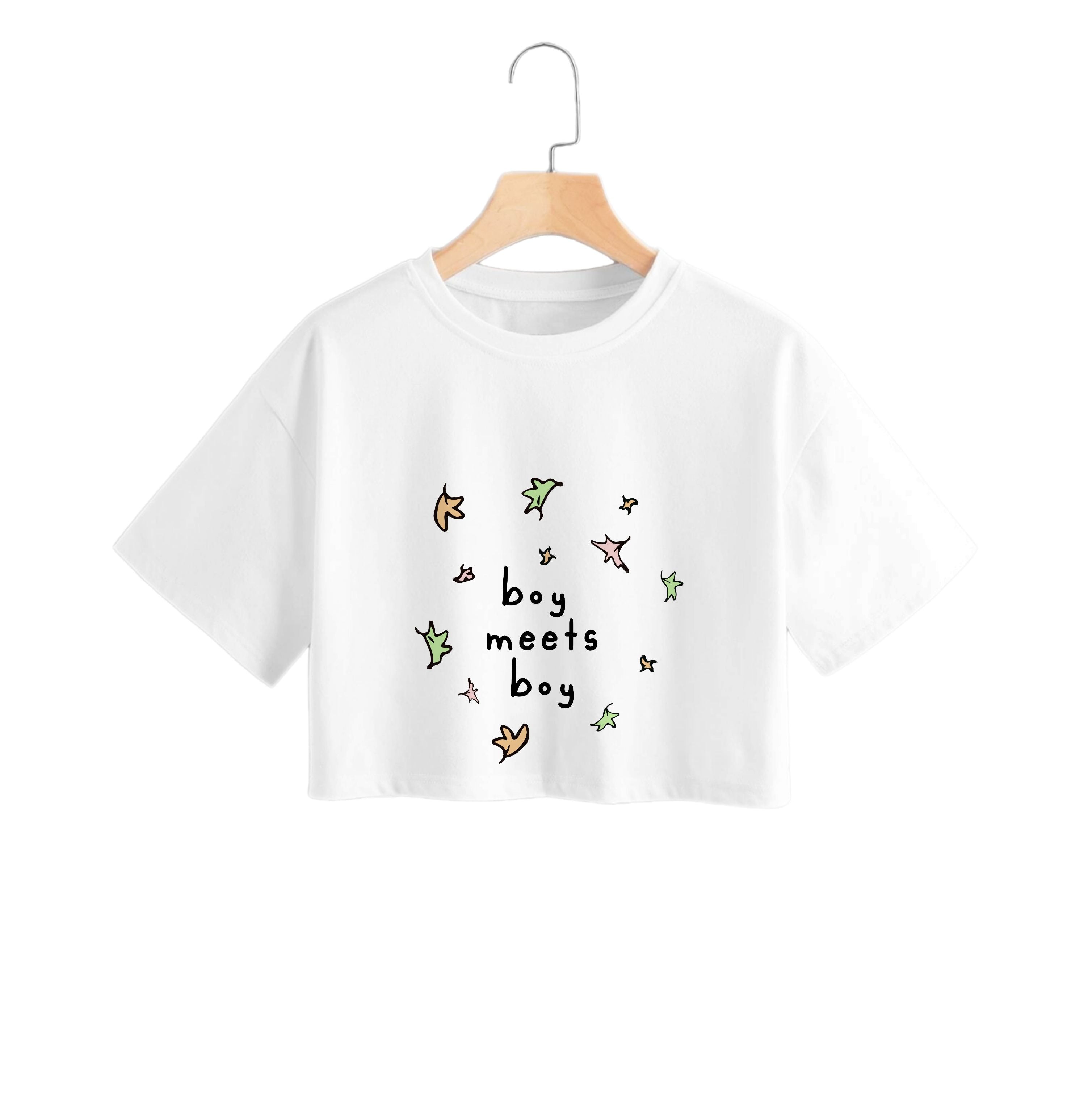 Boy Meets Boy - Heart TV Crop Top