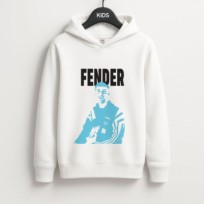 Fender Silhouette Blue Kids Hoodie