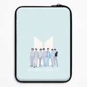 K-Pop Band Tour Pastel Blue Laptop Sleeve 1