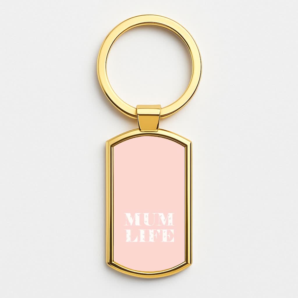 Mum Life Gold Keyring