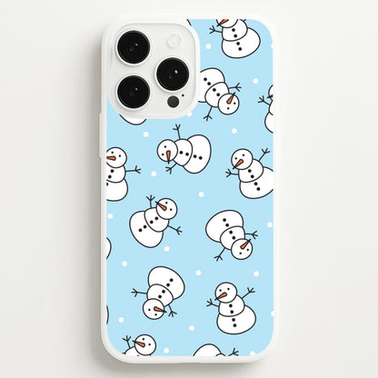 Cartoon Snowmen Pattern iPhone 13 Pro Max Case