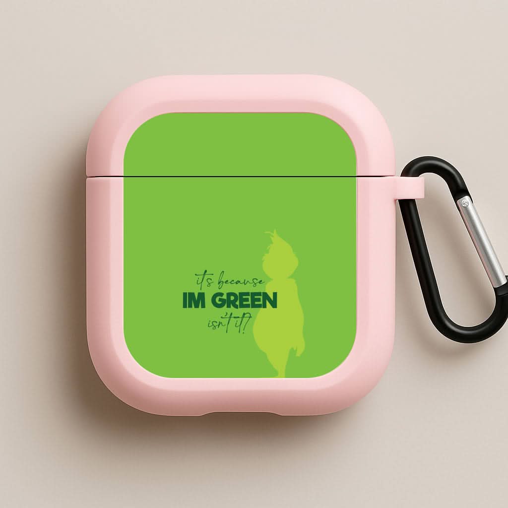 Because I'm Green Pink AirPods Case