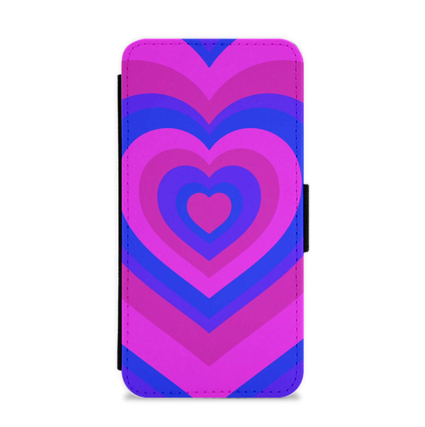 Bisexual Pride Heart Flip / Wallet Phone Case