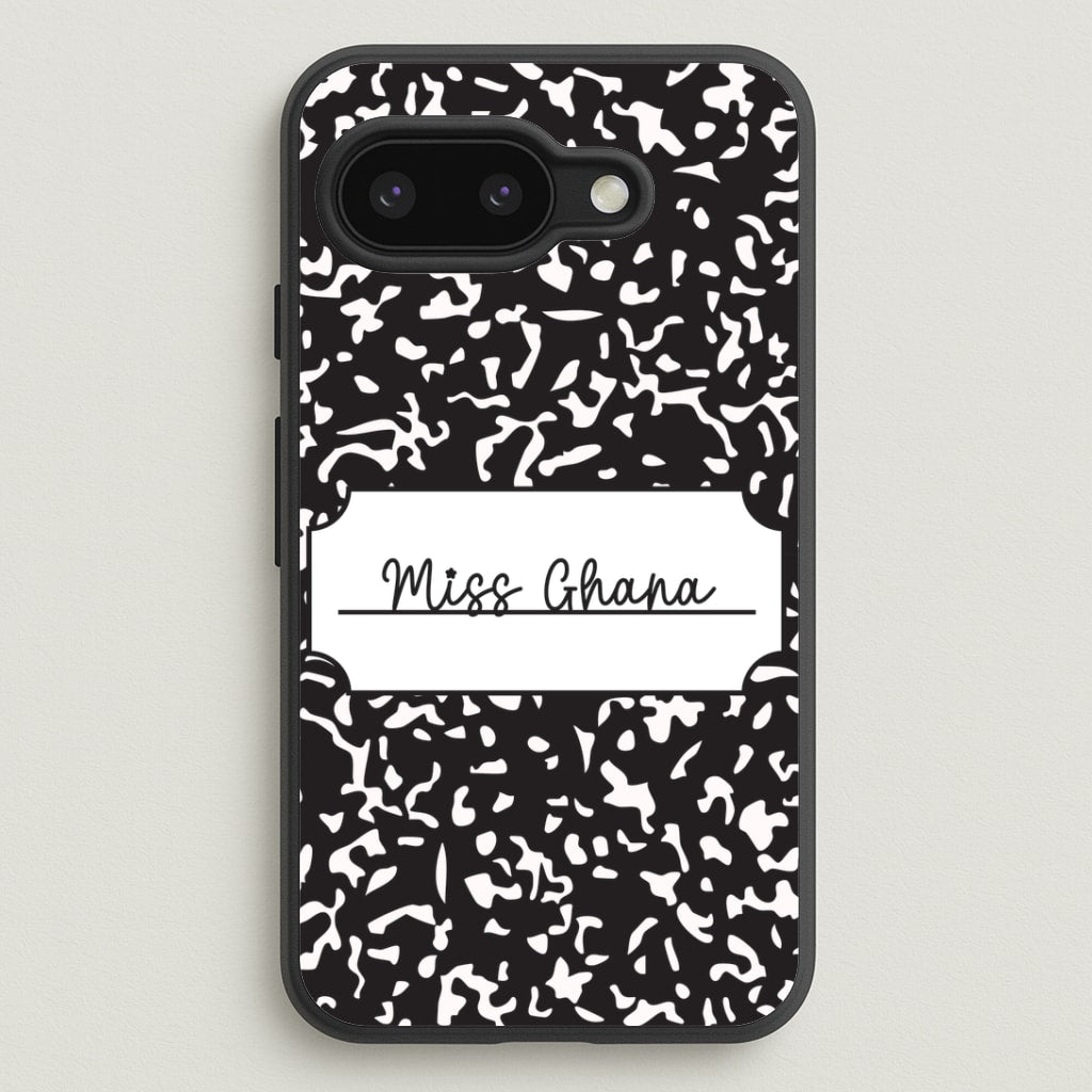 Personalised School Notebook Google Pixel 9a Case