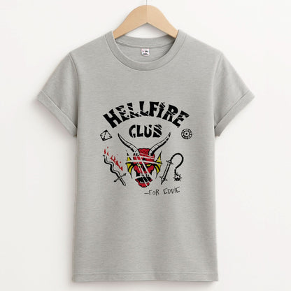 Torn Hellfire Club Unisex Grey T-Shirt