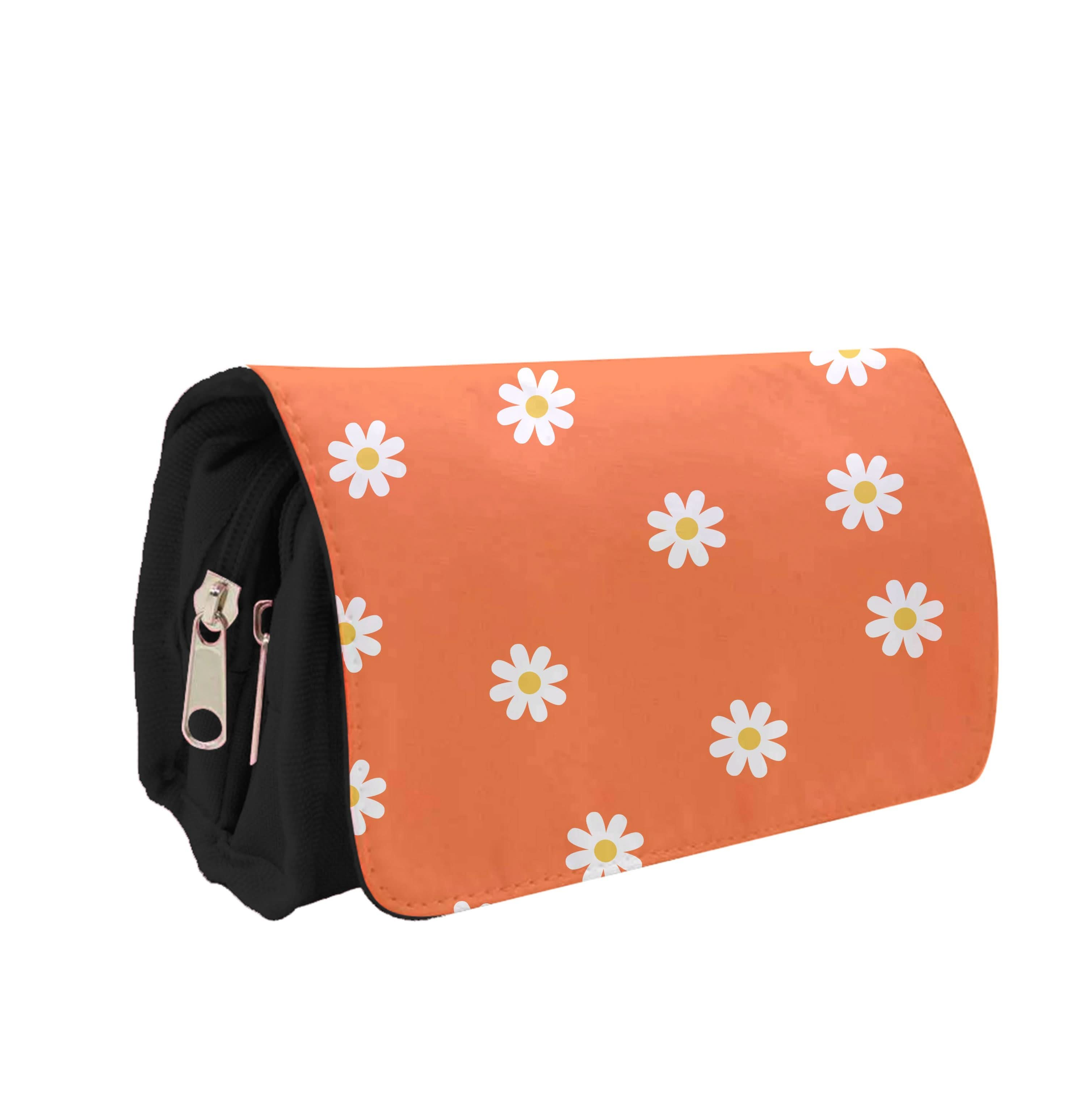 Orange Daisies Pencil Case