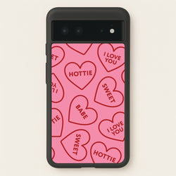 Quote Love Hearts Pattern Google Pixel 6 Case