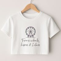 Ferris Wheels, Kisses & Lilacs Crop top