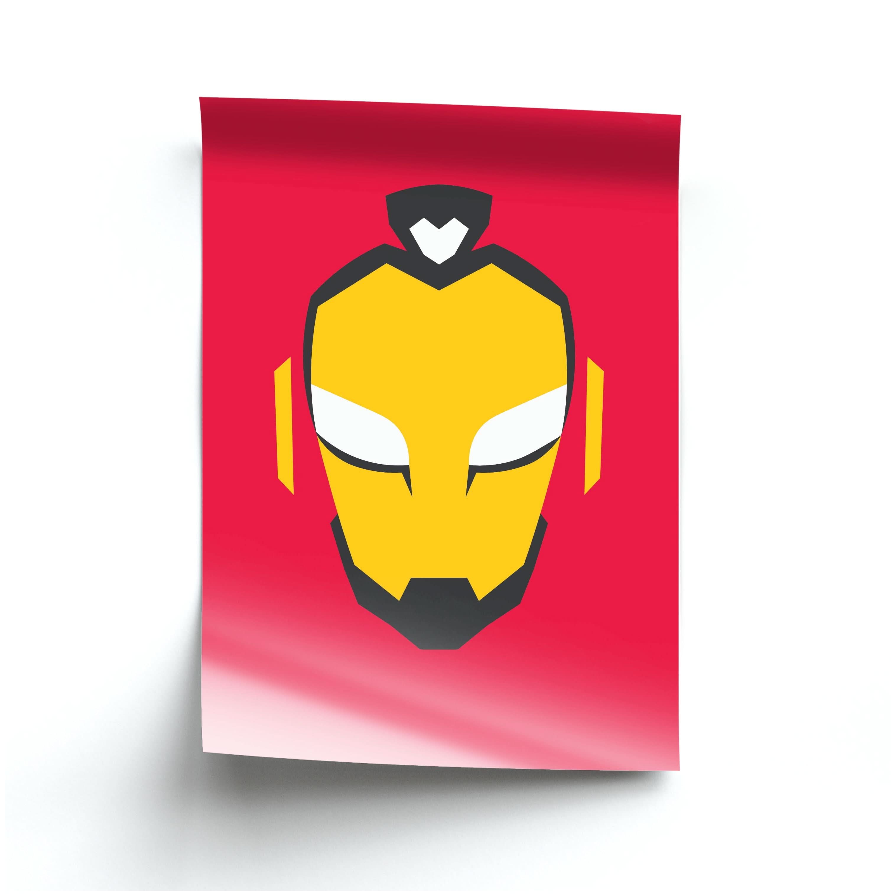 Metal Heart Hero Face Poster