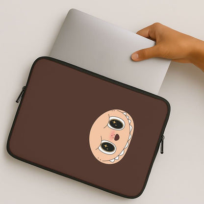 Cute Brown Monster Face MacBook Cover