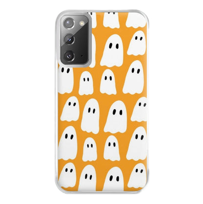 Orange Ghost Halloween Pattern Phone Case