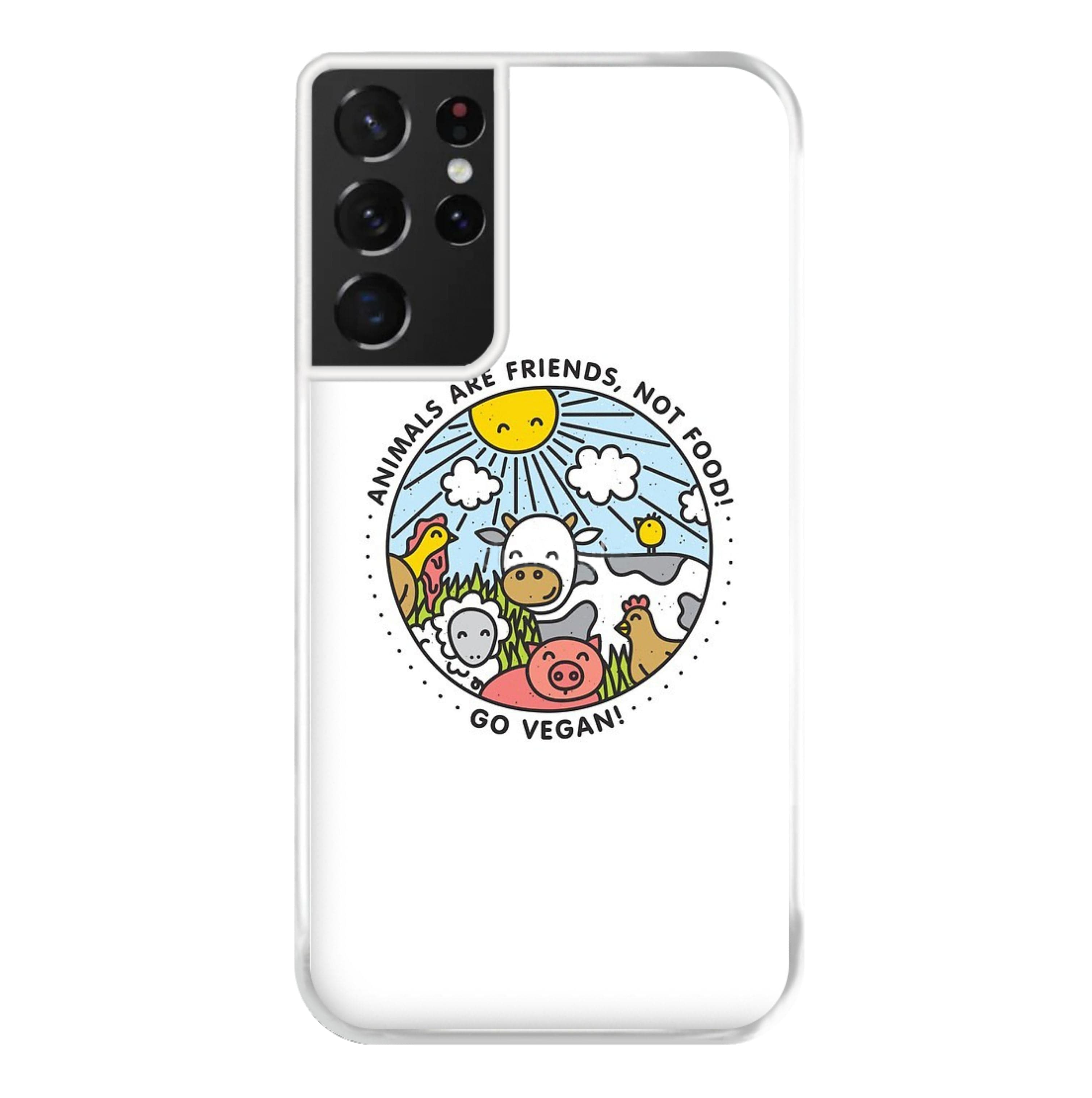 Animals Are Friends, Not Food - Vegan Phone Case