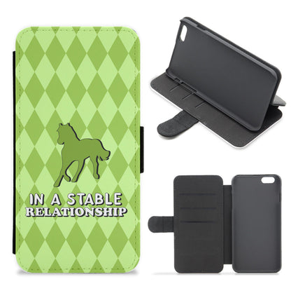 In A Stable Relationship - Horses Flip / Wallet Phone Case