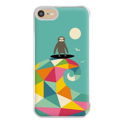 Surfing Sloth Phone Case