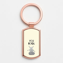 You Rock Rose Gold Keyring