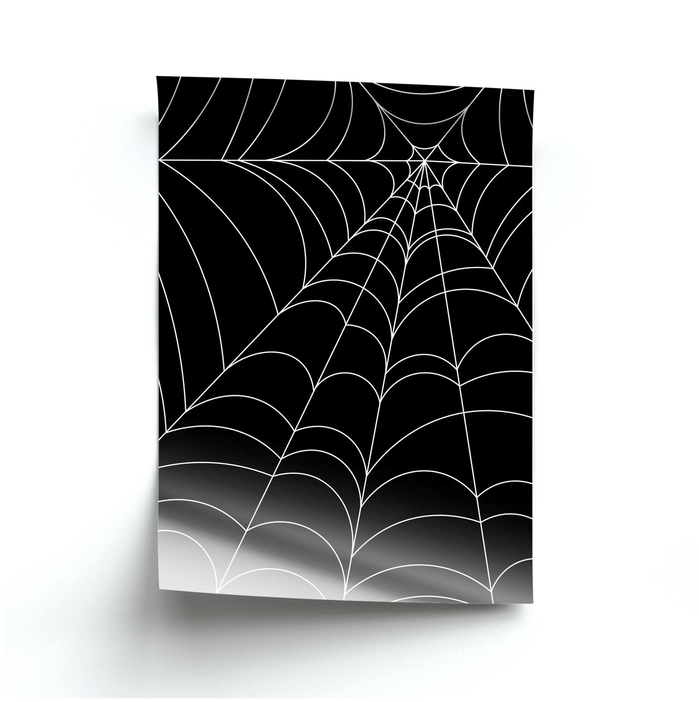 Black Cobwebs Pattern Poster