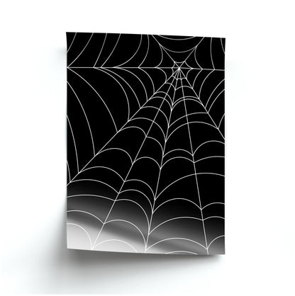 Black Cobwebs Pattern Poster