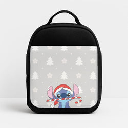 Cute Blue Alien Candycane Insulated Lunch Bag