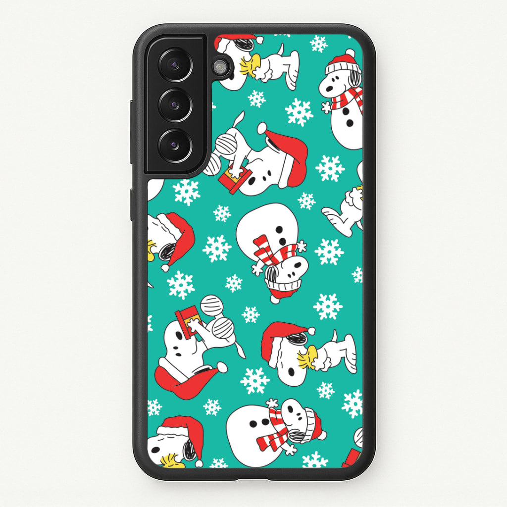 Christmas Cartoon Beagle Pattern Galaxy S21FE Case