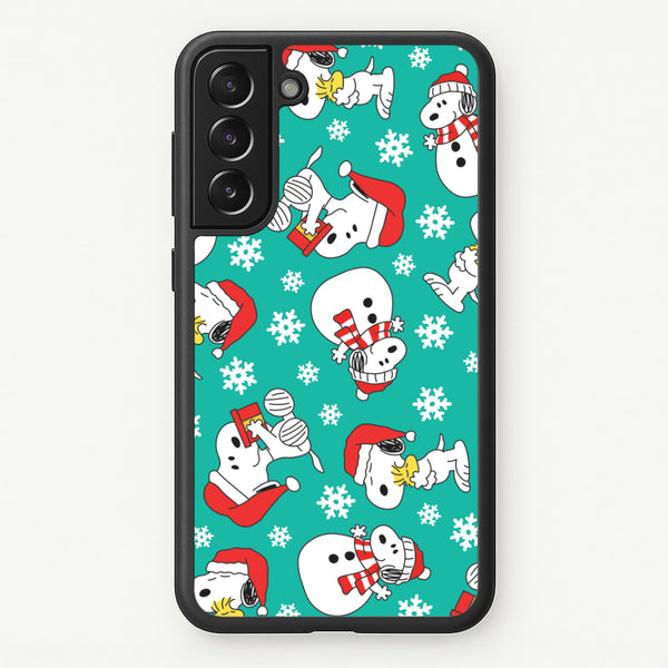 Christmas Cartoon Beagle Pattern Galaxy S21FE Case