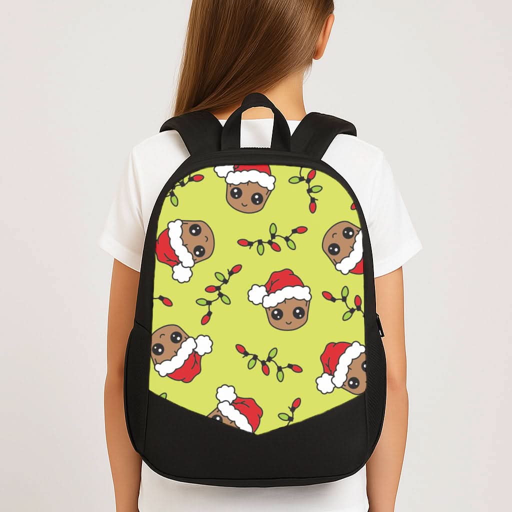 Christmas Tree Hero Pattern School Bag