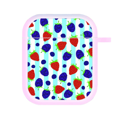 Stripes And Berries AirPods Case