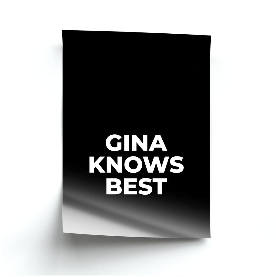 Gina Knows Best - Brooklyn Nine-Nine Poster