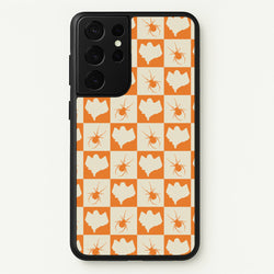 Spiders And Ghosts Checkered Pattern II Galaxy S21 Ultra Case
