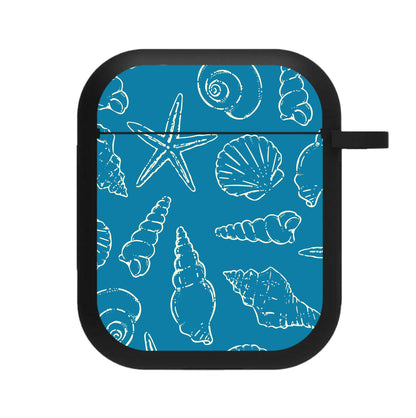 Sketched Shells Pattern AirPods Case