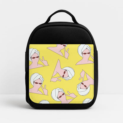 Peace Pattern Insulated Lunch Bag