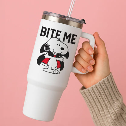 Bite Me Cartoon Beagle Tumbler