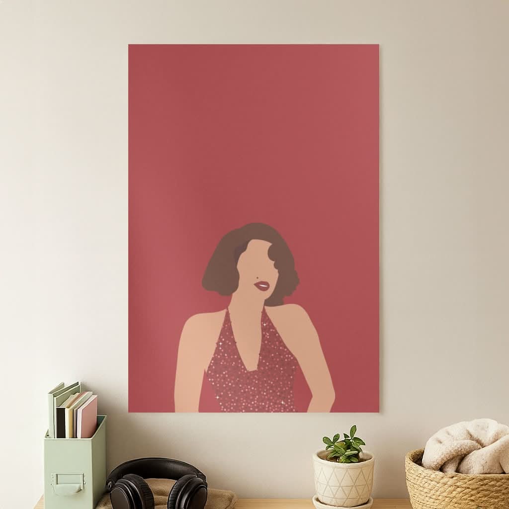 Red Sparkly Dress Poster