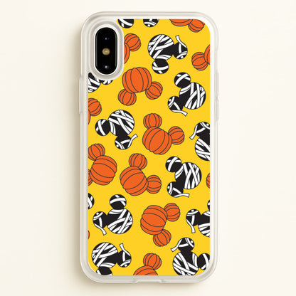 Pumpkin And Mummy Mouse Pattern iPhone X / XS Case