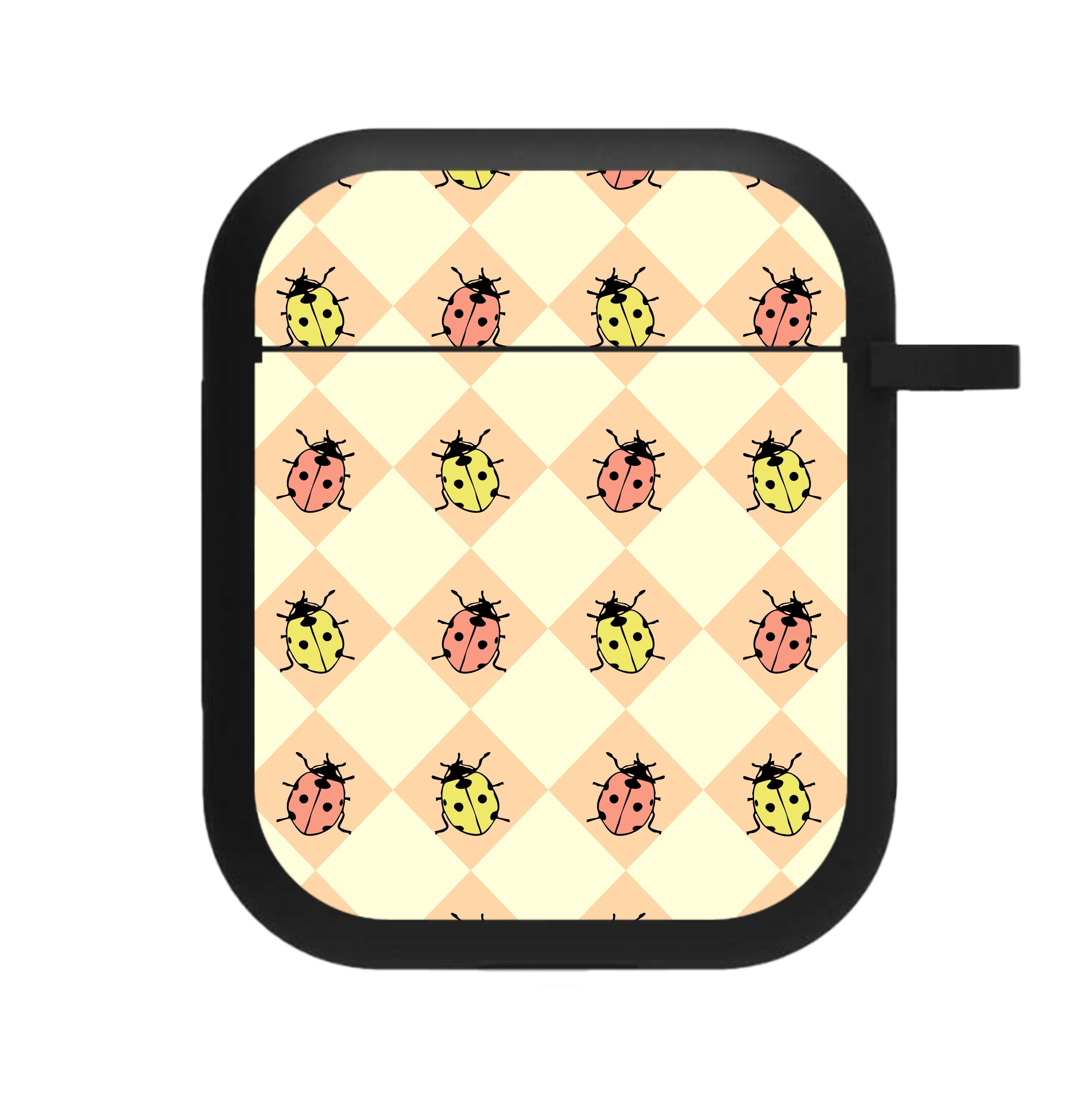 Argyle Ladybugs Pattern AirPods Case