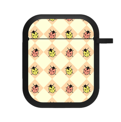 Argyle Ladybugs Pattern AirPods Case