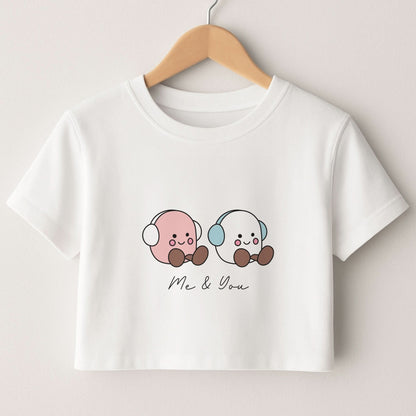 Cute Christmas Marshmellow Plushies Crop Top