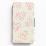 Flower Hearts Pattern Flip / Wallet Phone Case 1