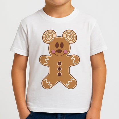 Cartoon Mouse Gingerbread Boys T-Shirt