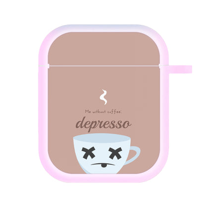 Depresso - Funny Quotes AirPods Case