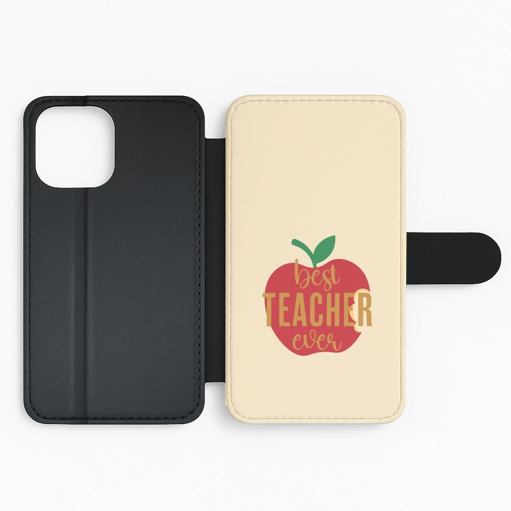 Apple Best Teacher Ever Flip Phone Case