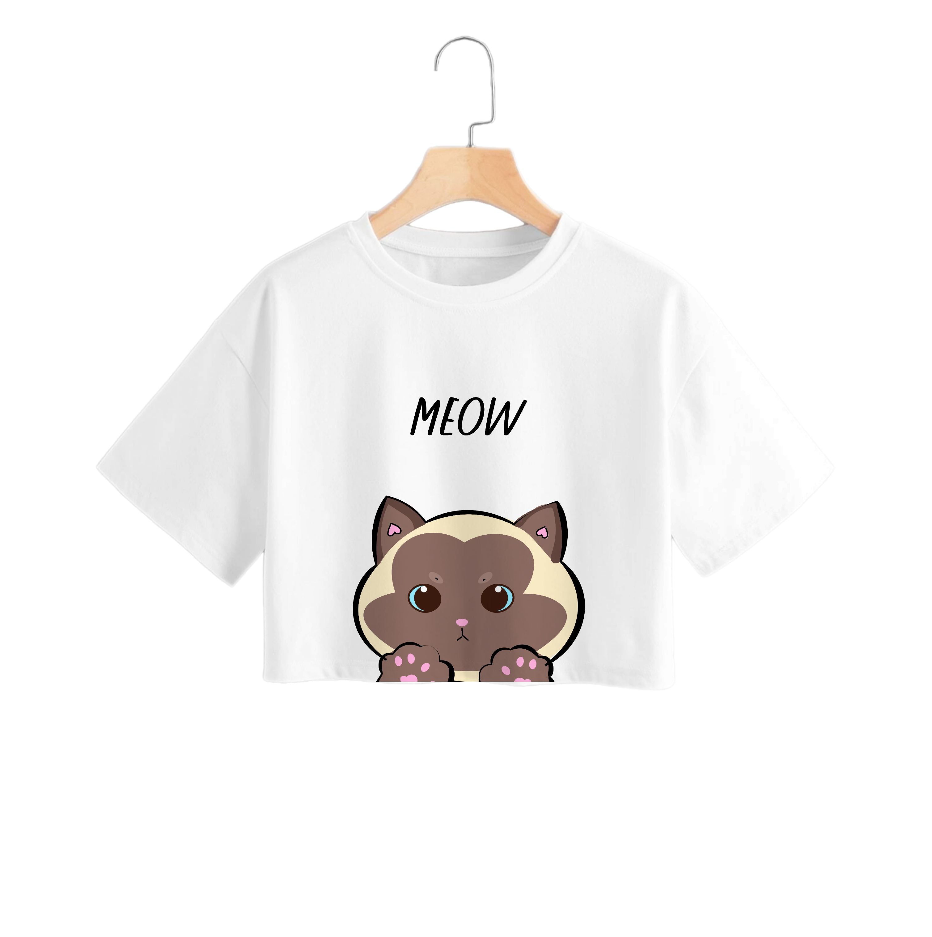 Meow Green - Cats Crop Top