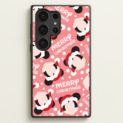Merry Christmas Cartoon Mouse Pattern Galaxy S25 Ultra Case